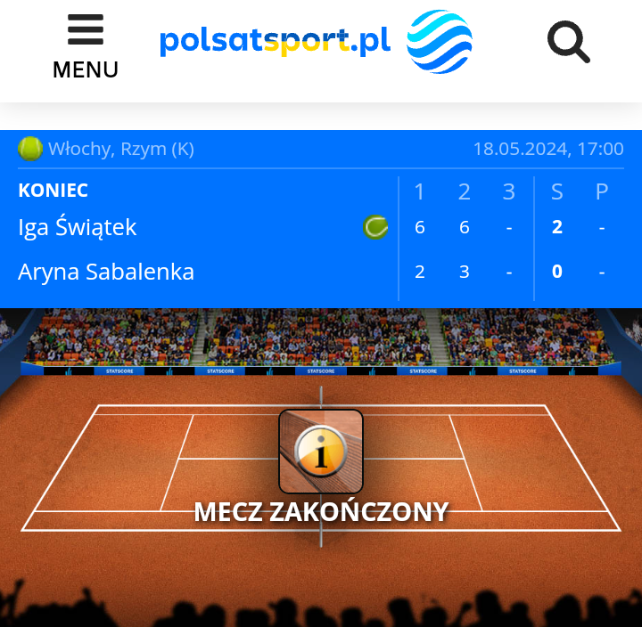 Read more about the article Kolejny sukces Igi Świątek. WTA w Rzymie.