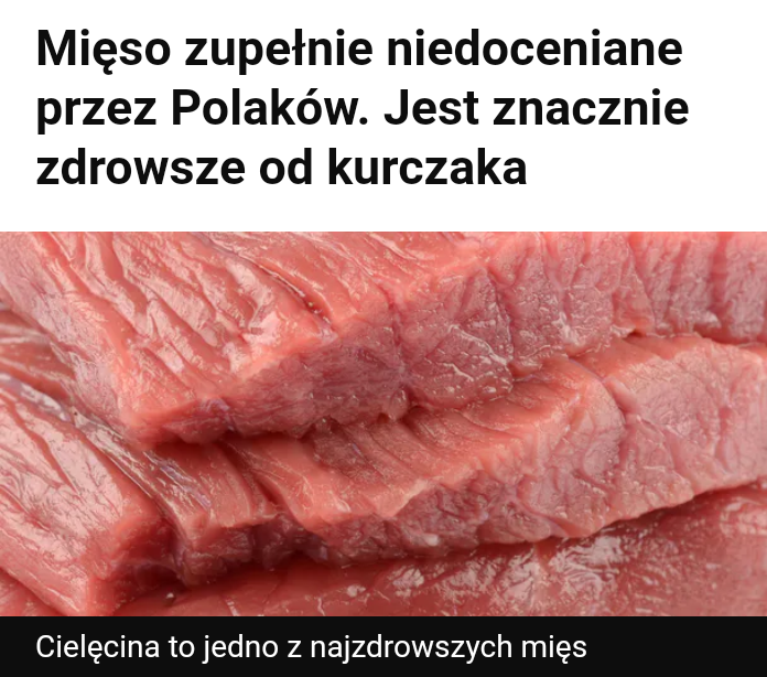 Read more about the article Najzdrowsza cielęcina.