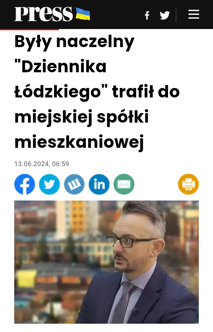 Read more about the article Były naczelny ‘Dziennika Łódzkiego’ trafił do miejskiej spółki