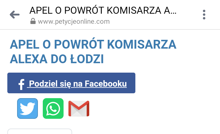 Read more about the article Podpisz petycję o powrót Komisarza Aleksa do Łodzi.