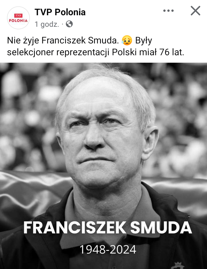 Read more about the article Nie żyje trener Franciszek Smuda