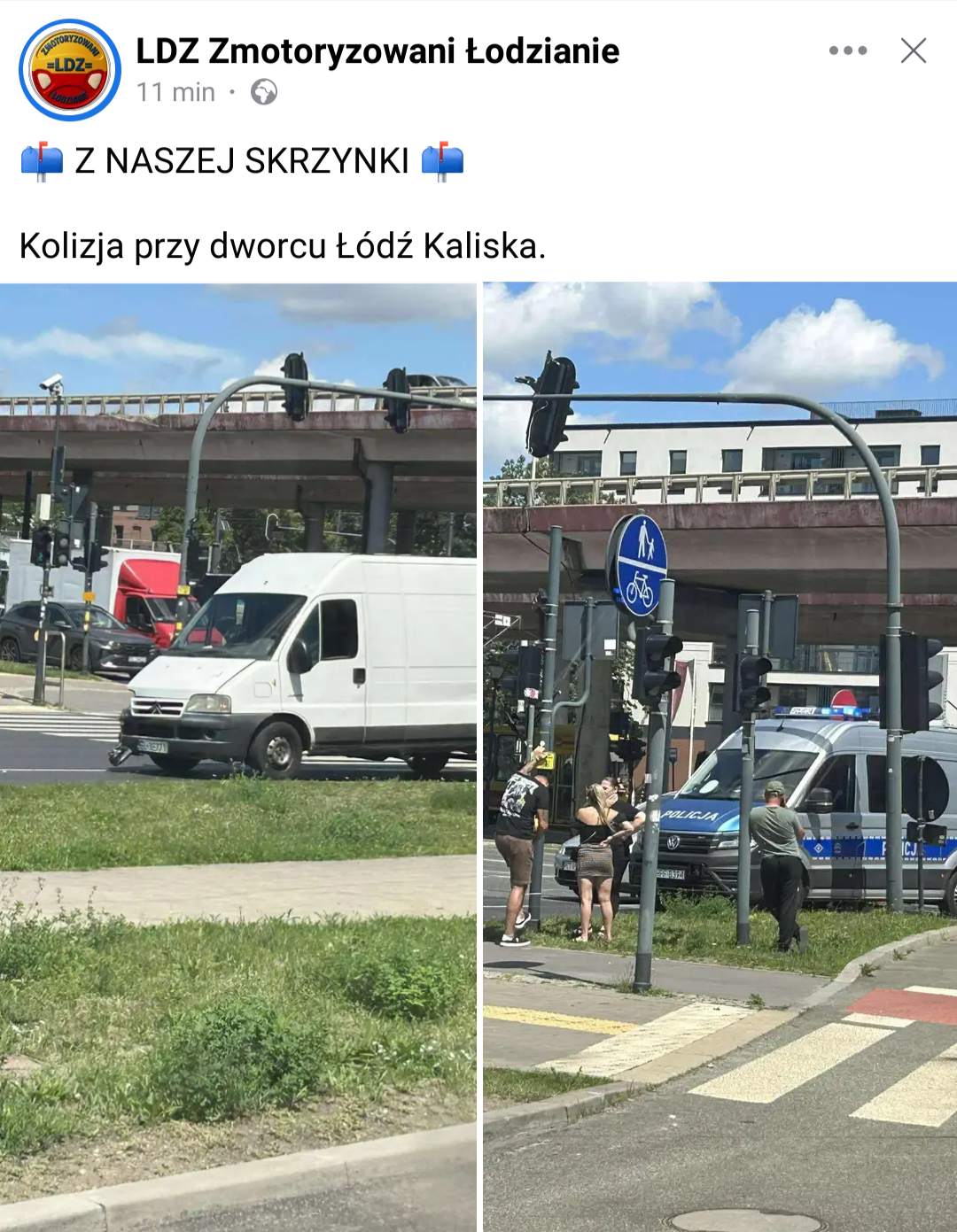 Read more about the article Kolizja przy dworcu Łódź Kaliska