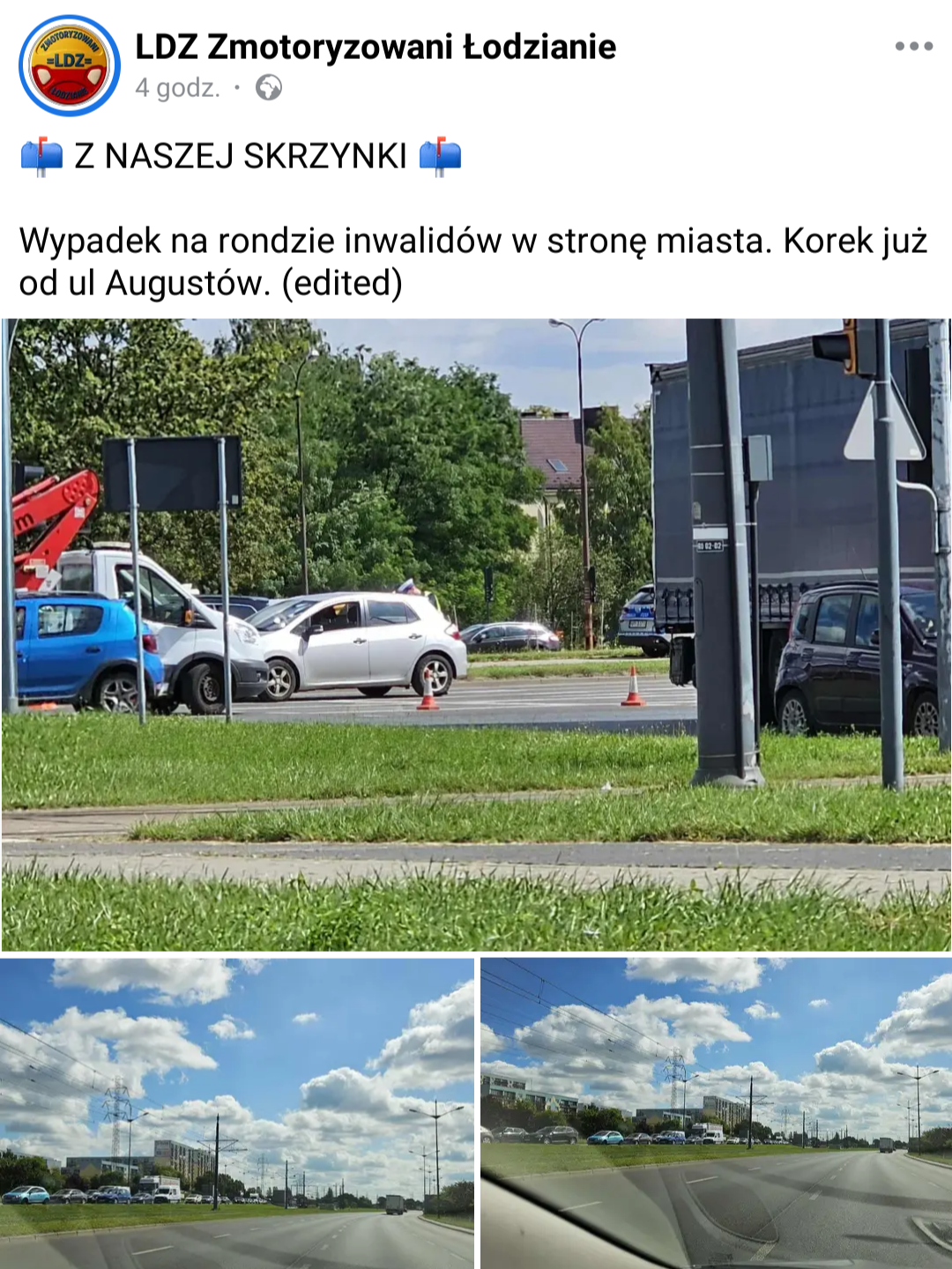 Read more about the article Kolizja Rondo Inwalidów