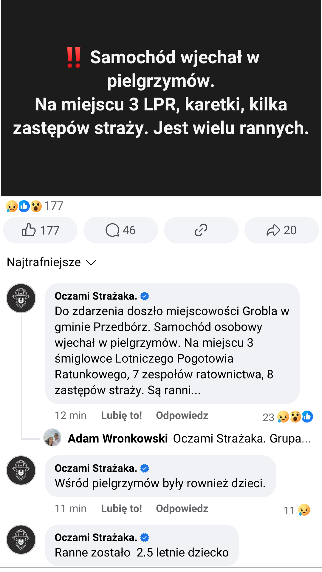 Read more about the article Są zarzuty dla polskiego terrorysty z niedzielnego zamachu na grupę 150 pielgrzymów z Opoczna. Prokuratura mogła je przedstawić po wytrzeźwieniu kierującego, który wydmuchał 1,3 promila.